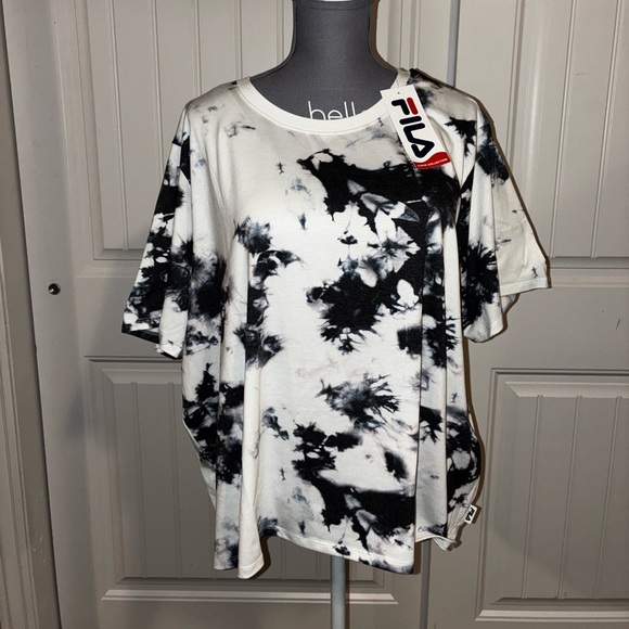 Fila Train Gain Tee Shirt Plus Size 3XL Soft Lightweight Activewear Top Tye Dye - Picture 1 of 6